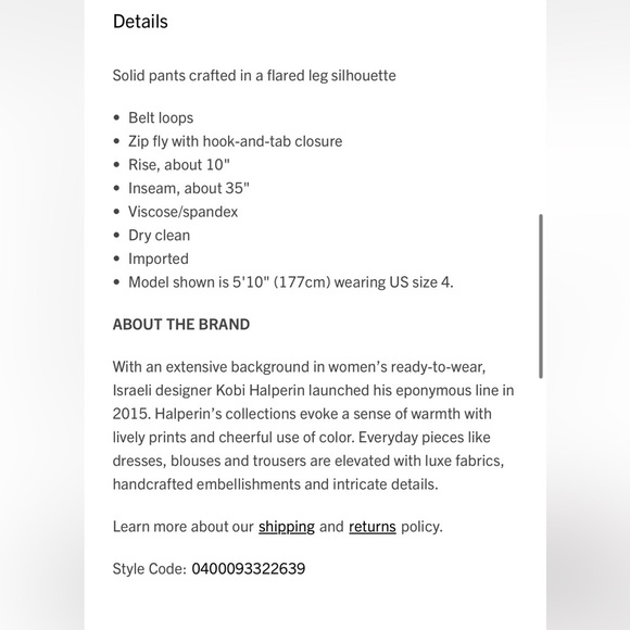 Kobi Halperin Melina Black Wide Leg Pants- Size 4 - Picture 11 of 11